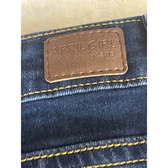 April Girl Jeans Skinny Stretchy 30w 28L. Dark Blue Jeggings - Picture 7 of 12